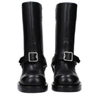 Black Leather Boots Burberry