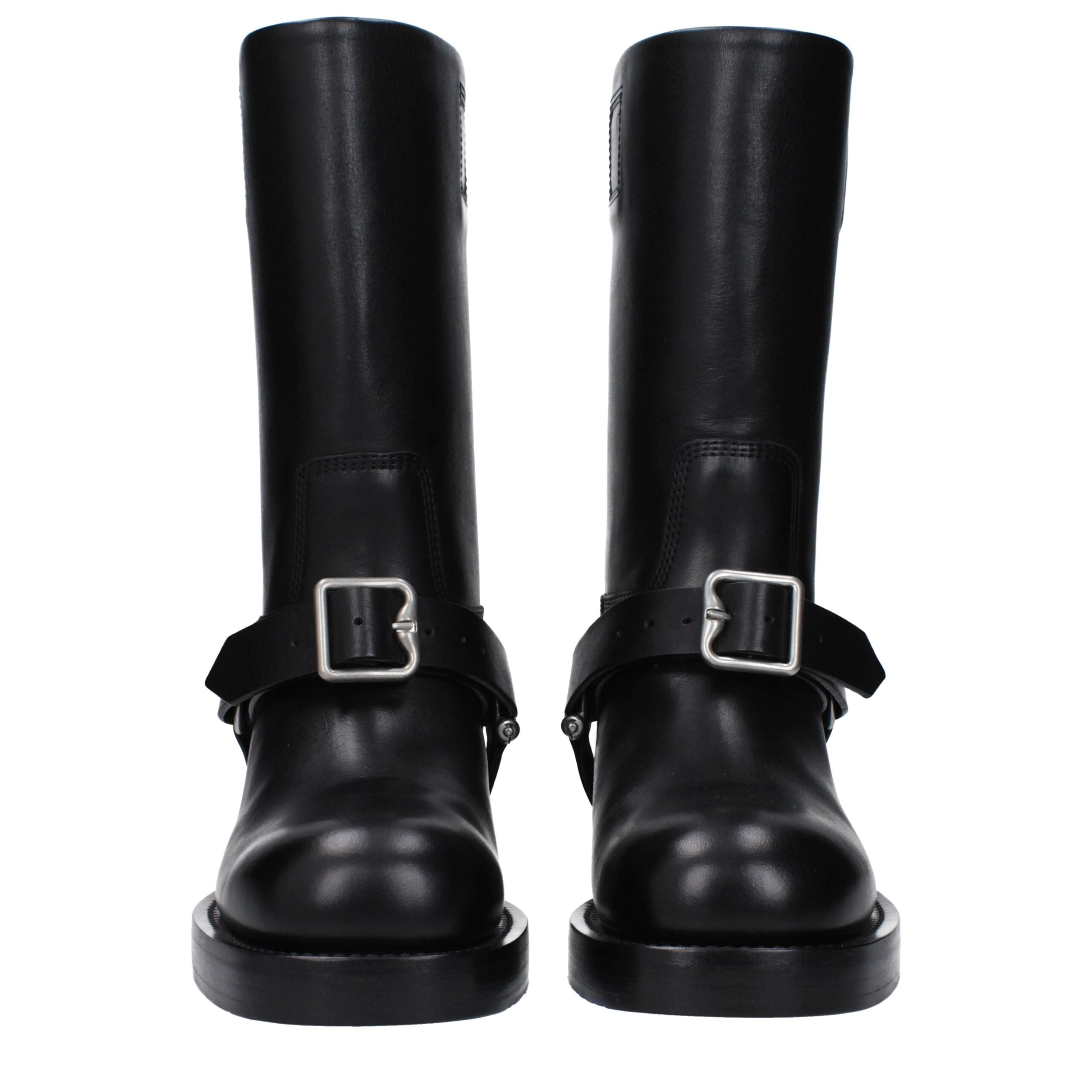 Black Leather Boots Burberry