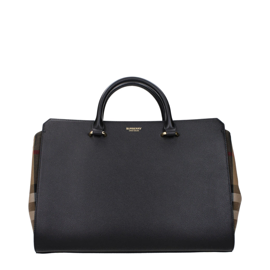 Black Leather Handbag Burberry