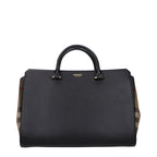 Black Leather Handbag Burberry