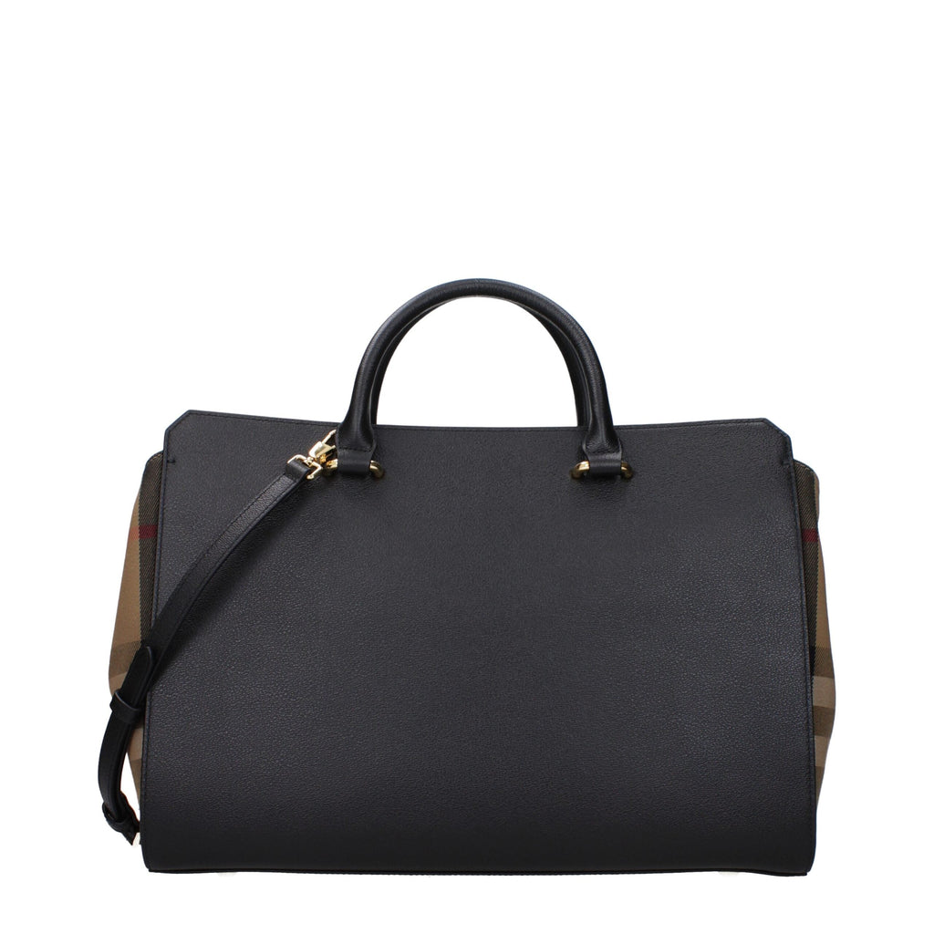 Black Leather Handbag Burberry