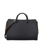Black Leather Handbag Burberry