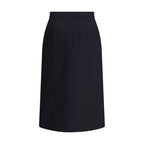Black Wool Oves Aries Midi Skirt