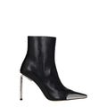 Black Leather Ankle Boots Off-White