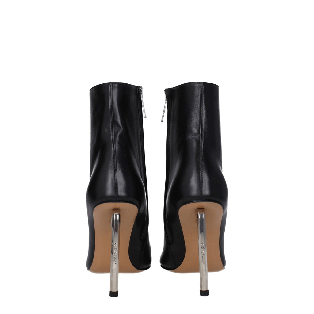 Black Leather Ankle Boots Off-White