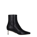 Black Leather Ankle Boots Off-White
