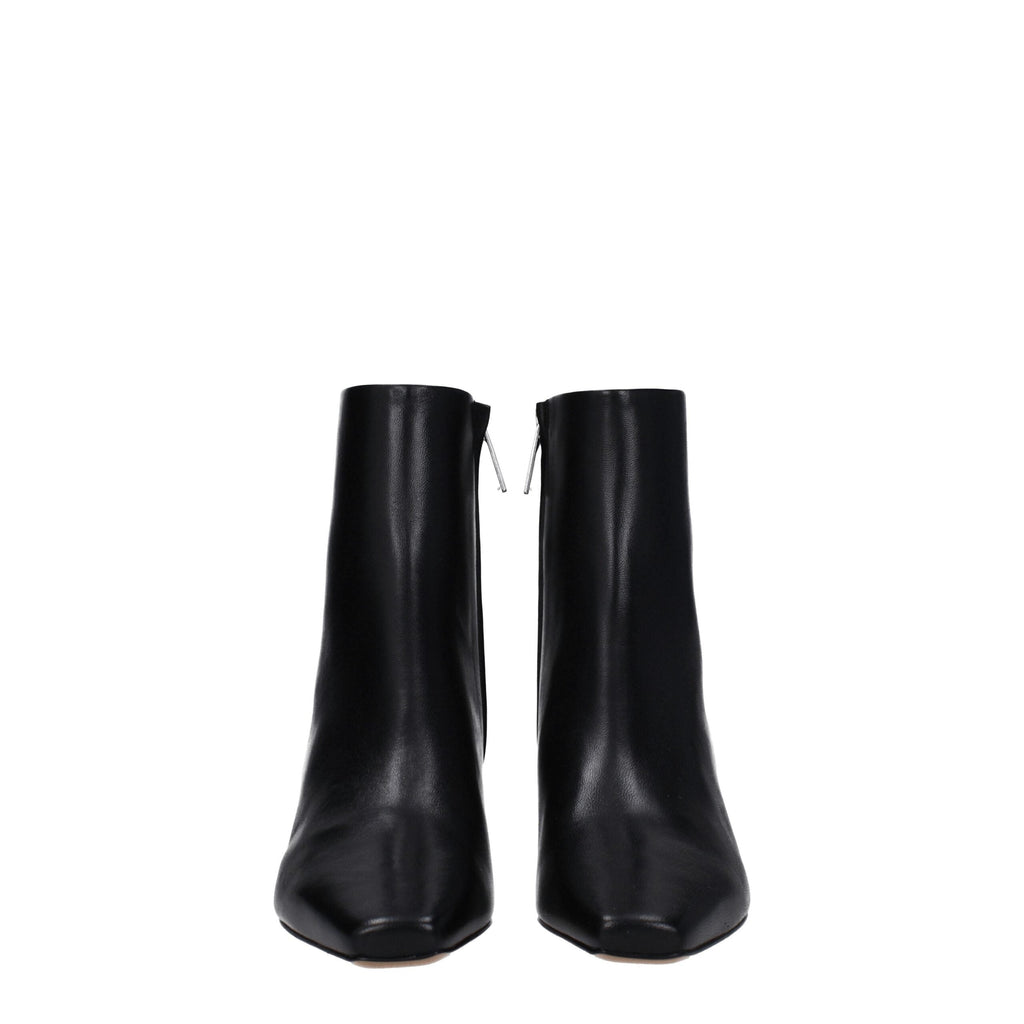 Black Leather Ankle Boots Off-White