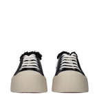 Black Leather Chunky Sneakers