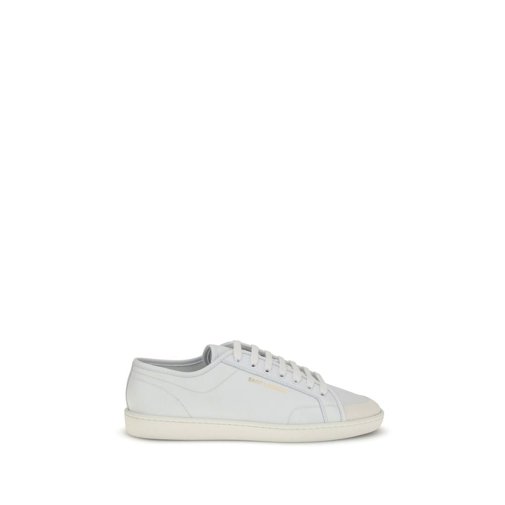 White Calf Leather Bos Taurus Low Top Sneakers