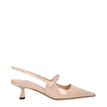 Pink Leather Mid Heel Pumps Jimmy Choo