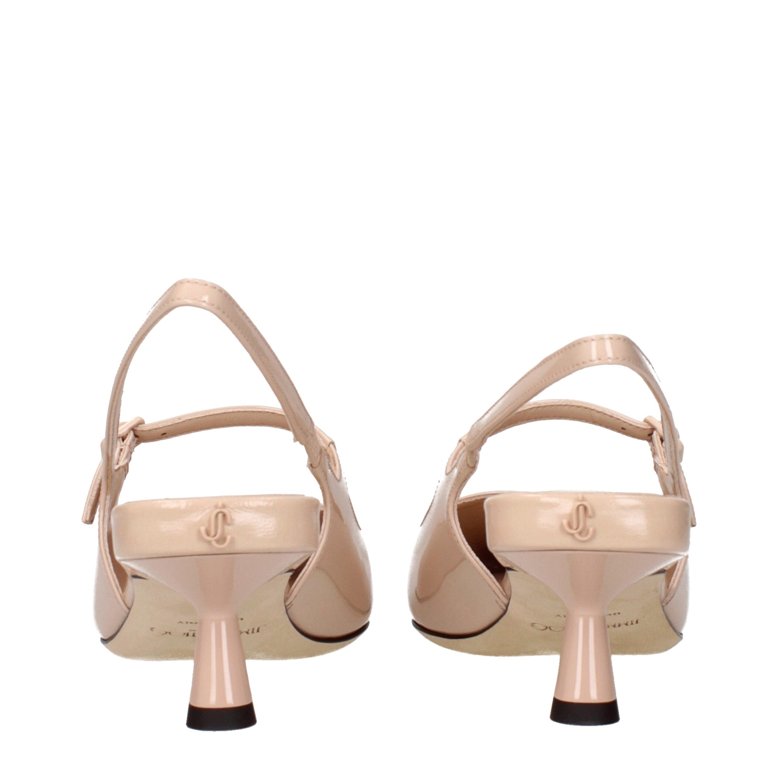 Pink Leather Mid Heel Pumps Jimmy Choo