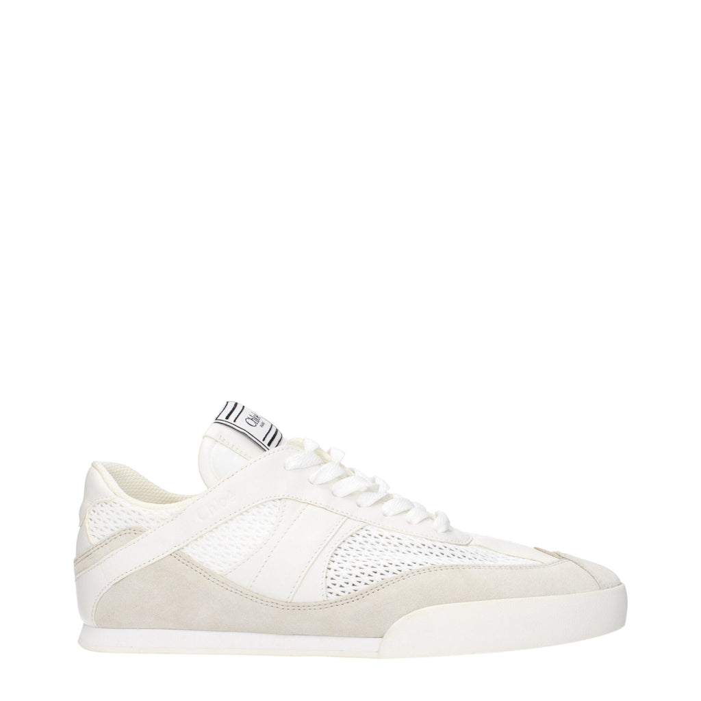 White Fabric Low Top Sneakers Chloé