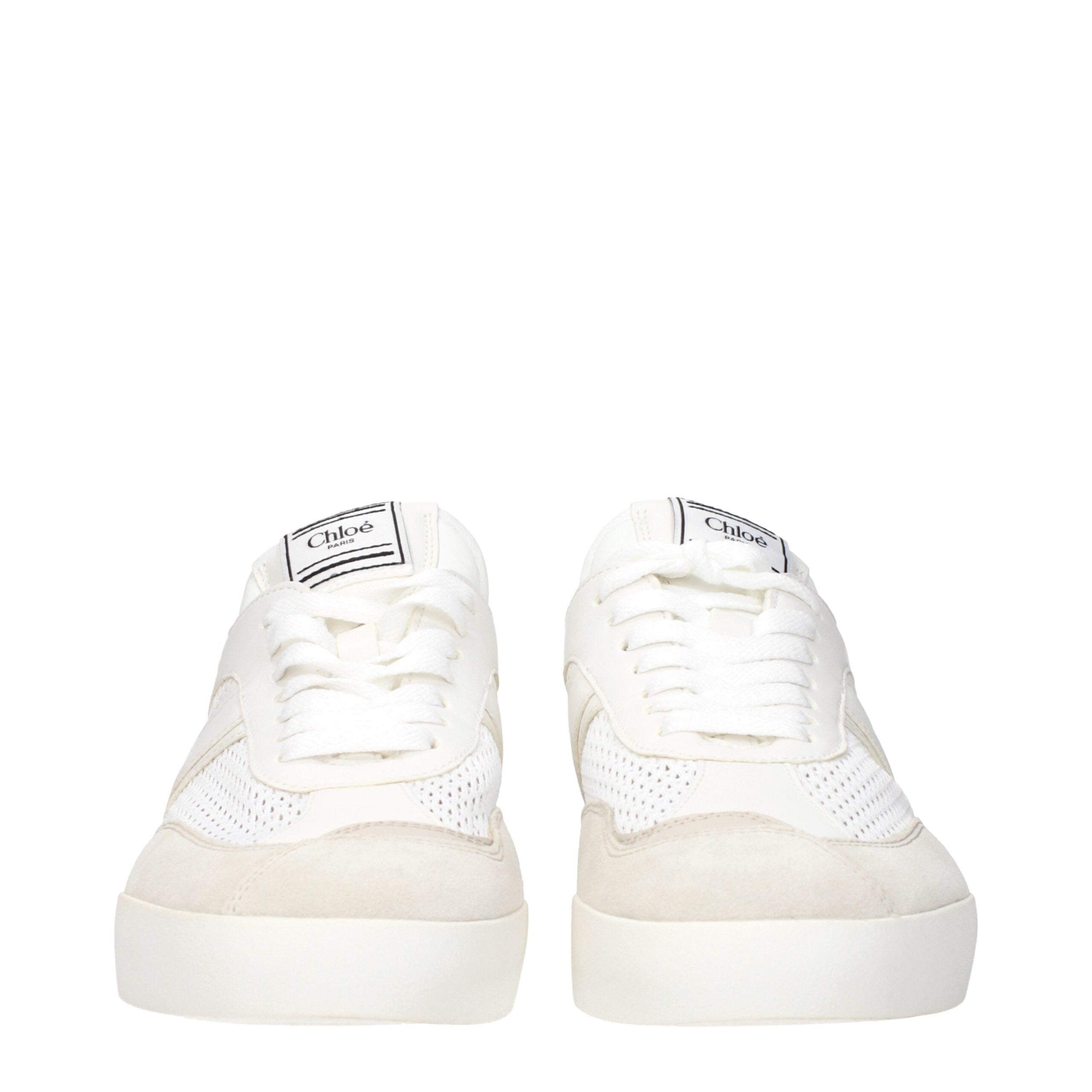 White Fabric Low Top Sneakers Chloé