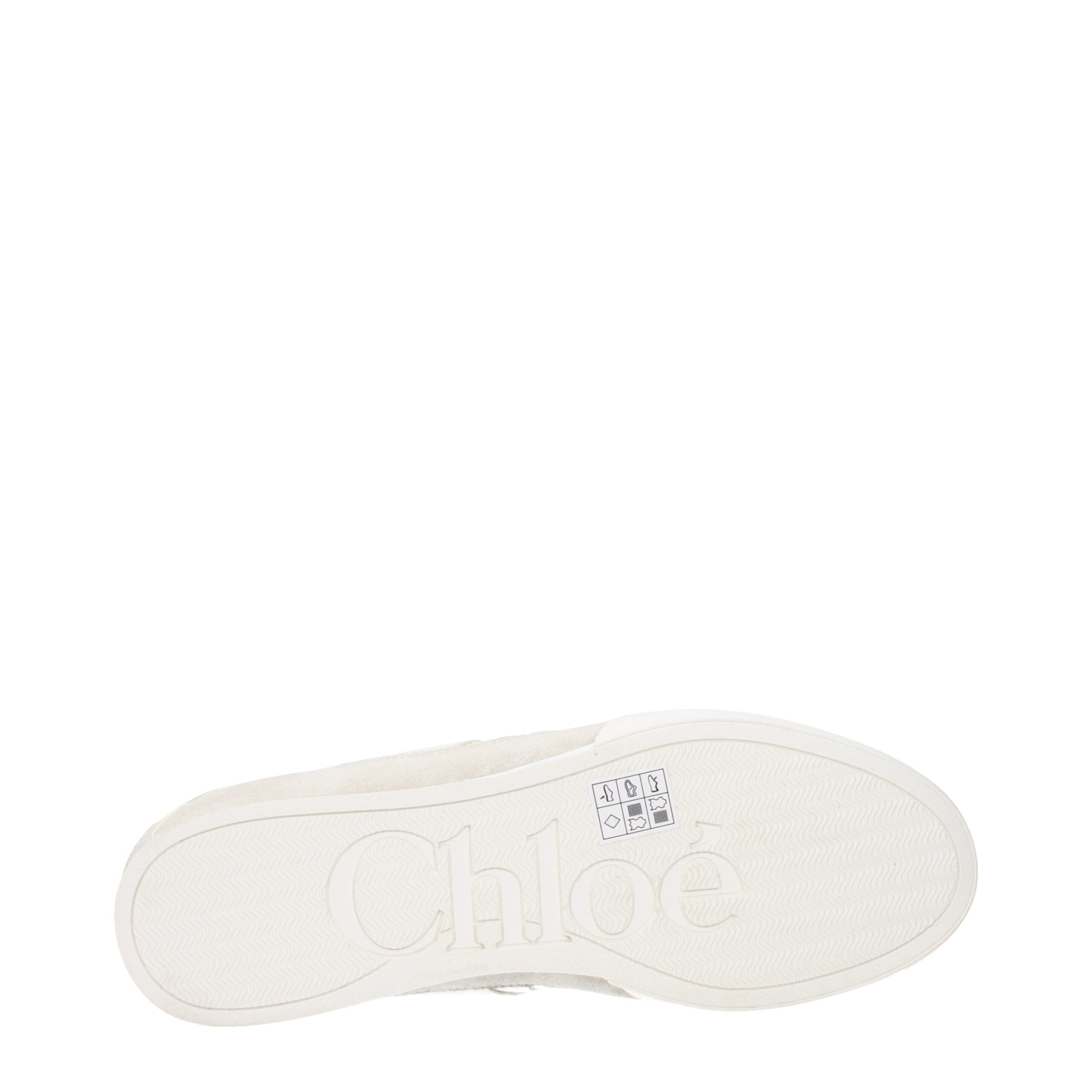 White Fabric Low Top Sneakers Chloé