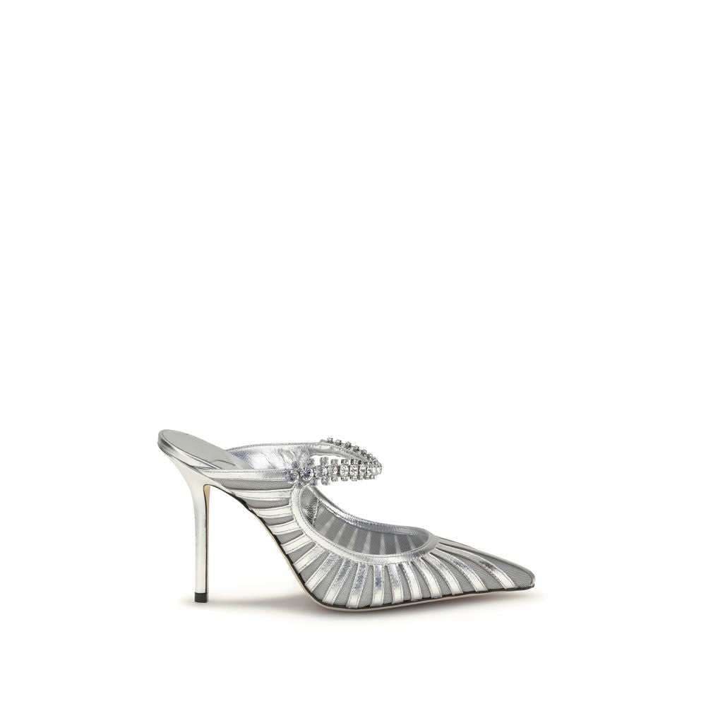 Silver Leather High Heel Pumps Jimmy Choo