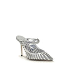 Silver Leather High Heel Pumps Jimmy Choo