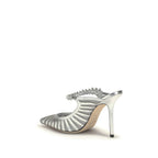 Silver Leather High Heel Pumps Jimmy Choo