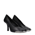 Black Leather High Heel Pumps Burberry
