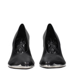 Black Leather High Heel Pumps Burberry