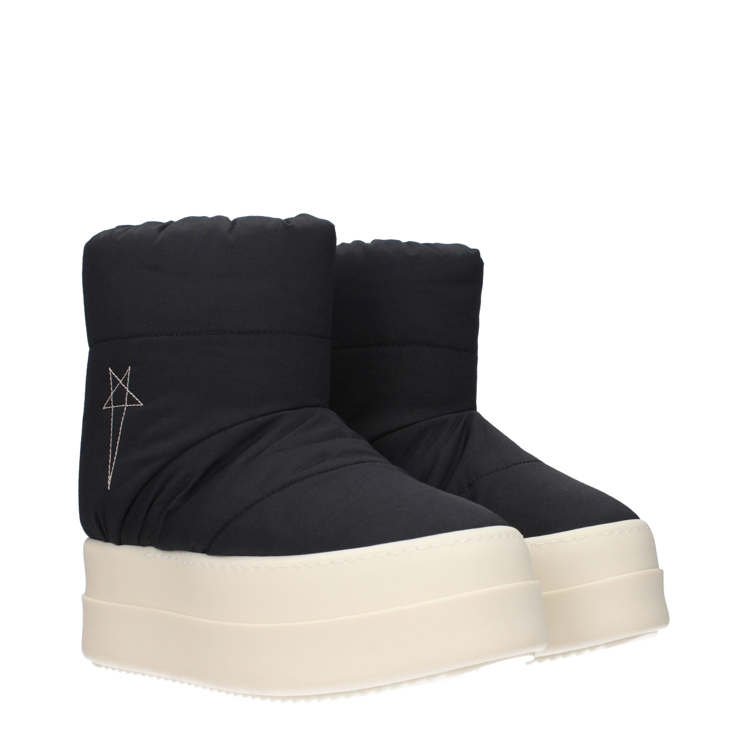 Black Fabric Ankle Boots Rick Owens