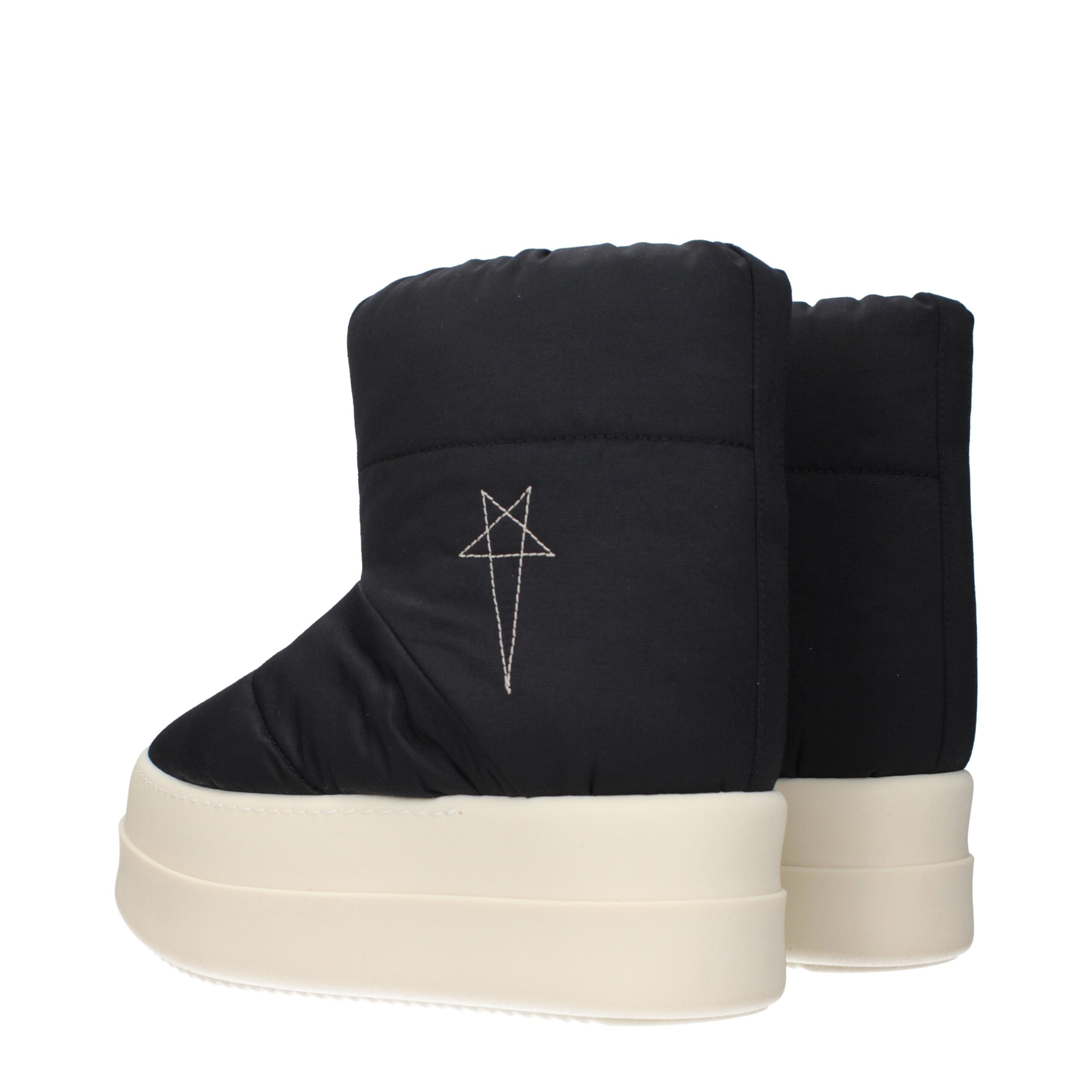 Black Fabric Ankle Boots Rick Owens