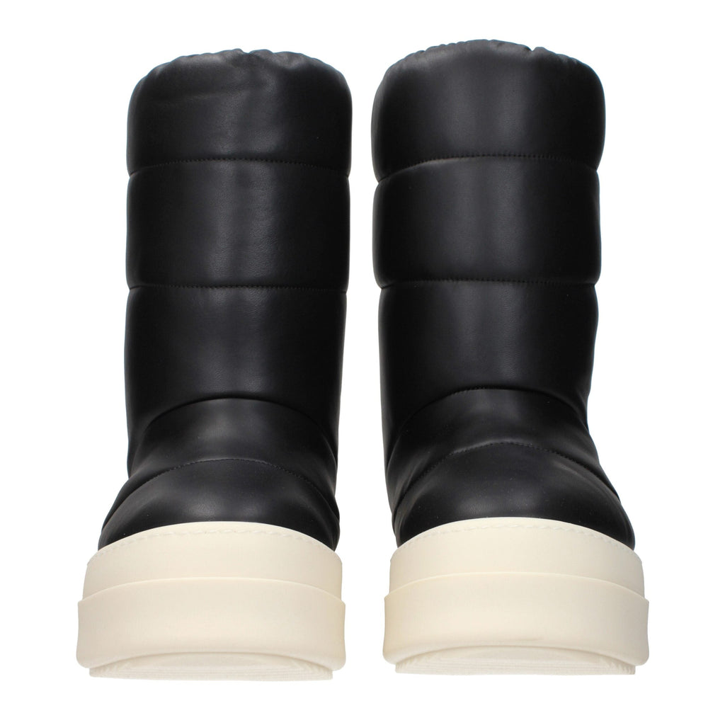 Black Leather Ankle Boots Rick Owens