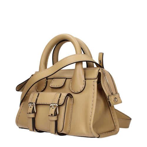 Beige Leather Handbag Chloé