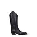 Black Leather Boots Off-White