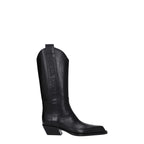 Black Leather Boots Off-White