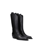 Black Leather Boots Off-White