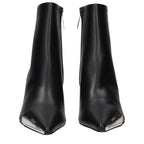 Black Leather Ankle Boots Off-White