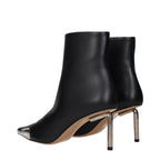 Black Leather Ankle Boots Off-White