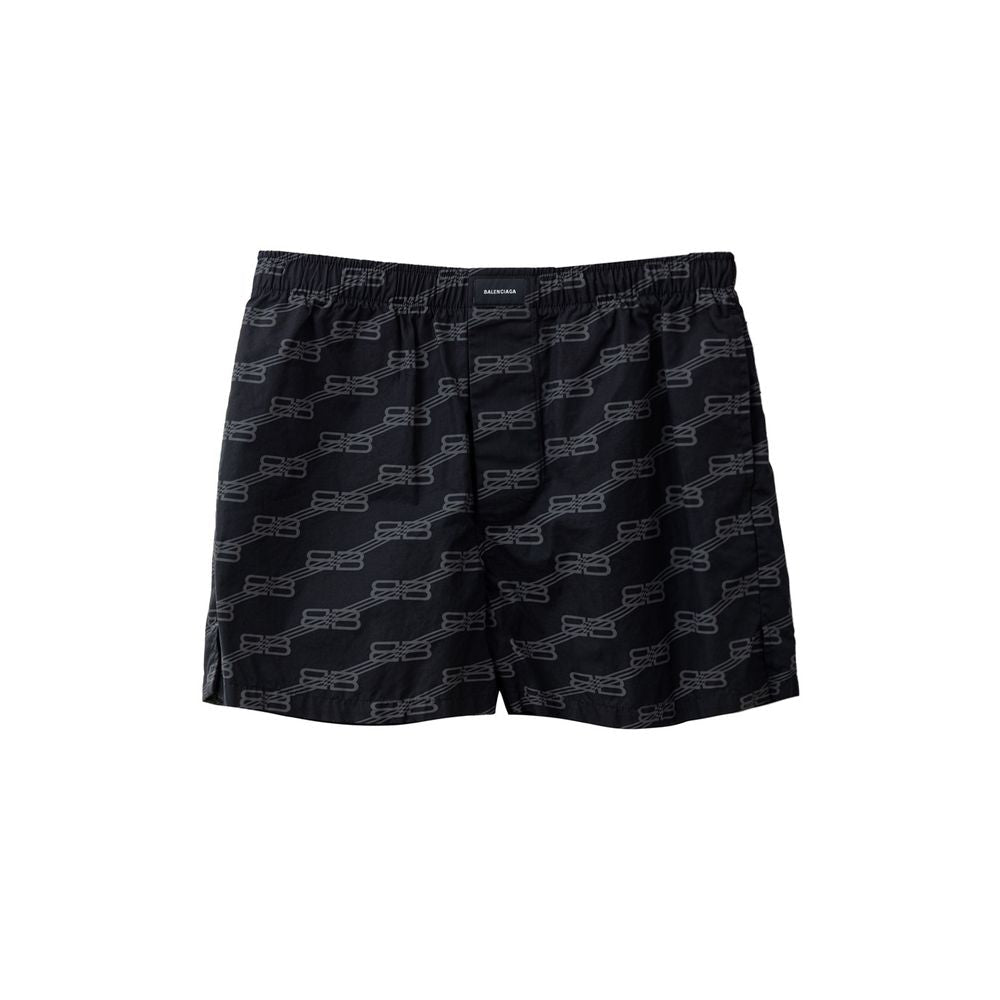 Black Cotton Bermuda Shorts Balenciaga