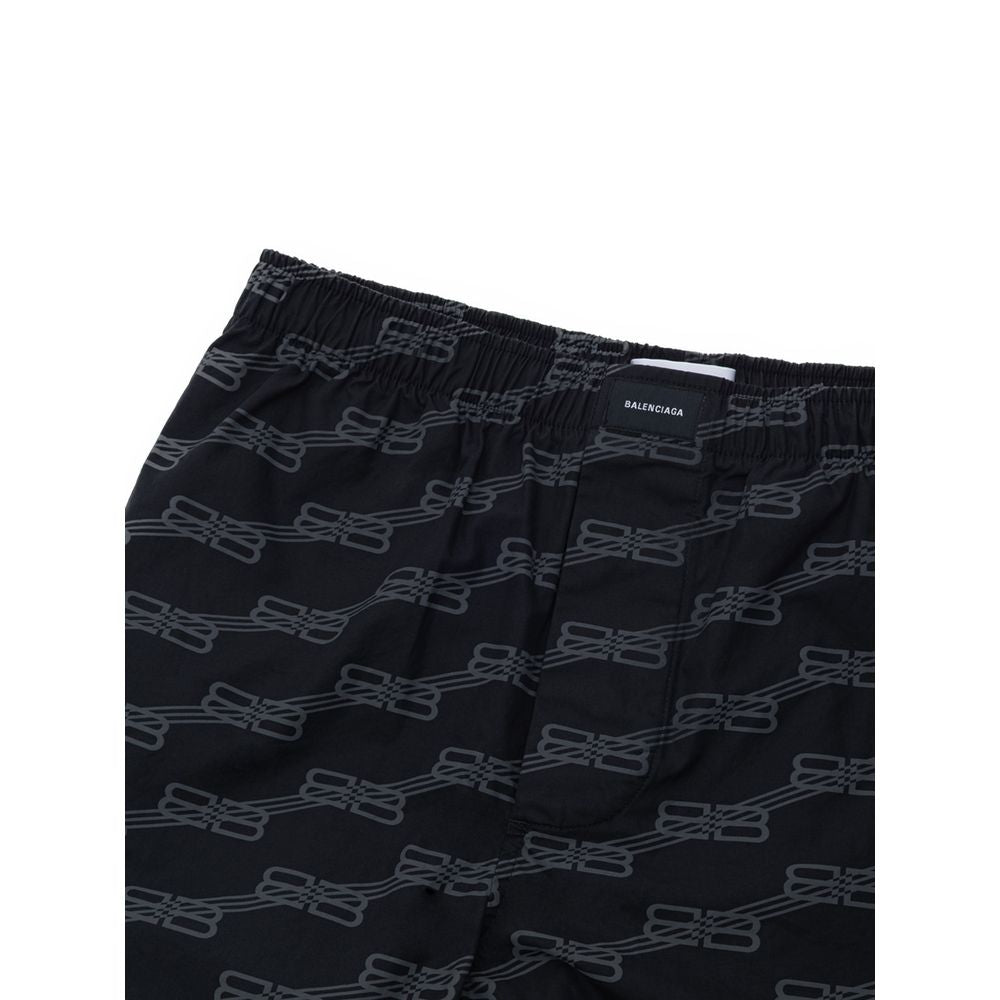Black Cotton Bermuda Shorts Balenciaga