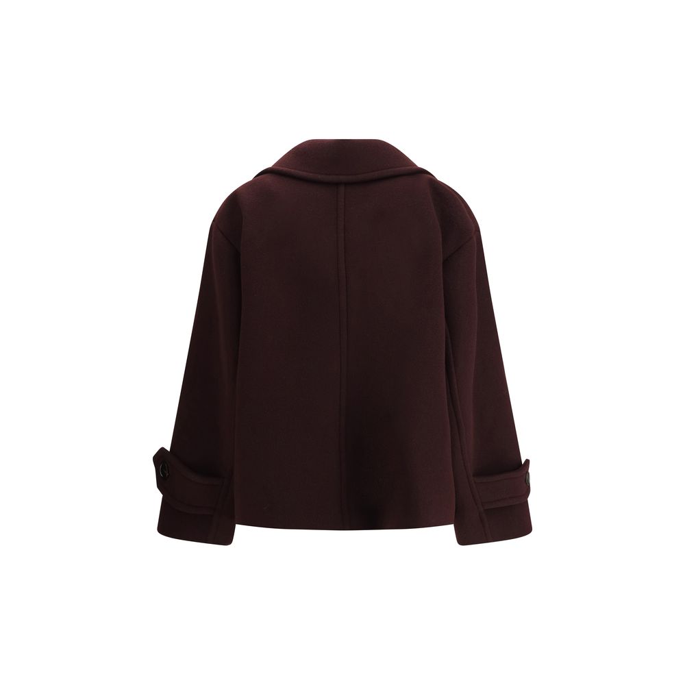 Bordeaux Fleece Wool Coat Chloé