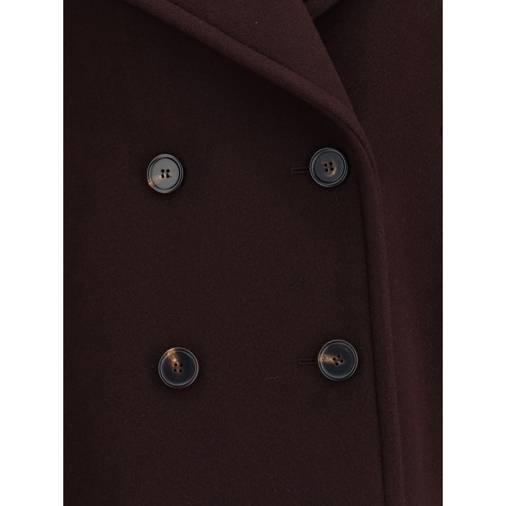 Bordeaux Fleece Wool Coat Chloé
