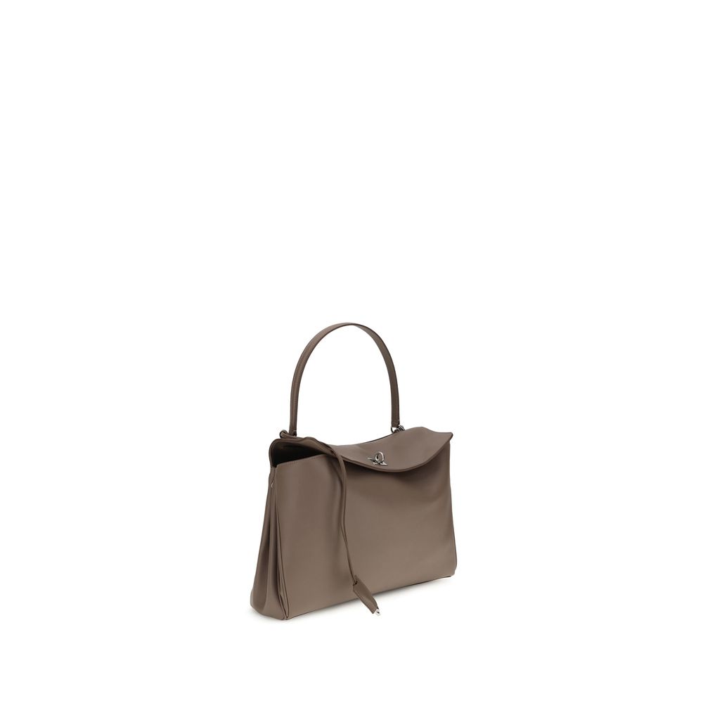 Gray Calf Leather Bos Taurus Shoulder Bag Balenciaga