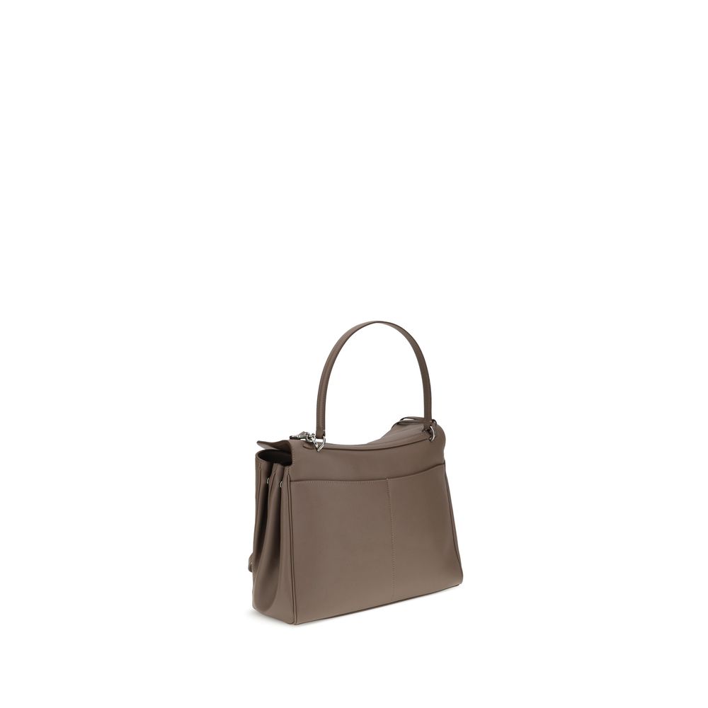 Gray Calf Leather Bos Taurus Shoulder Bag Balenciaga