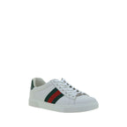 White Calf Leather Bos Taurus Low Top Sneakers Gucci