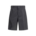 Black Recycled Polyamide Bermuda Shorts Prada