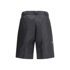 Black Recycled Polyamide Bermuda Shorts Prada