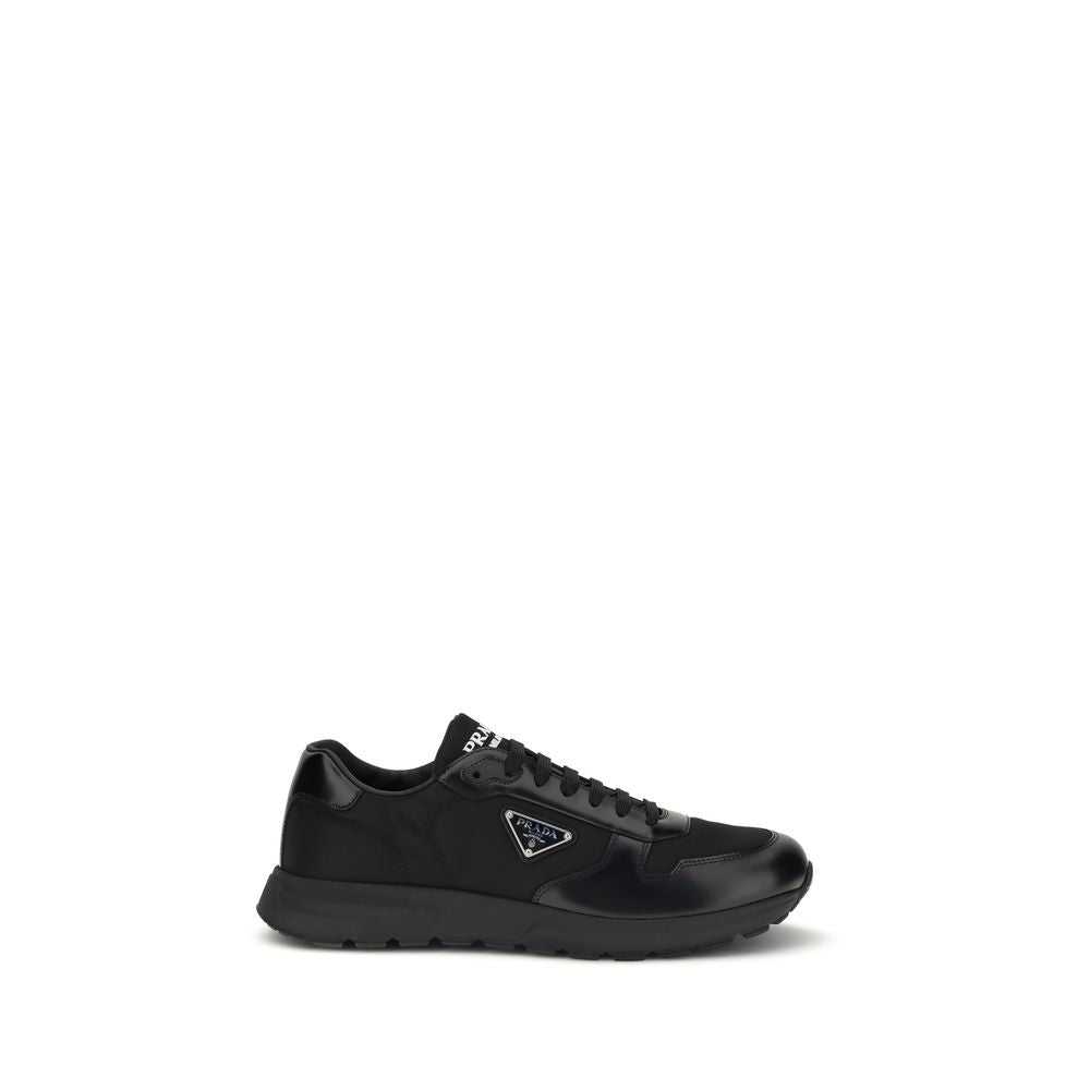 Black Recycled Polyamide Athletic Sneakers Prada