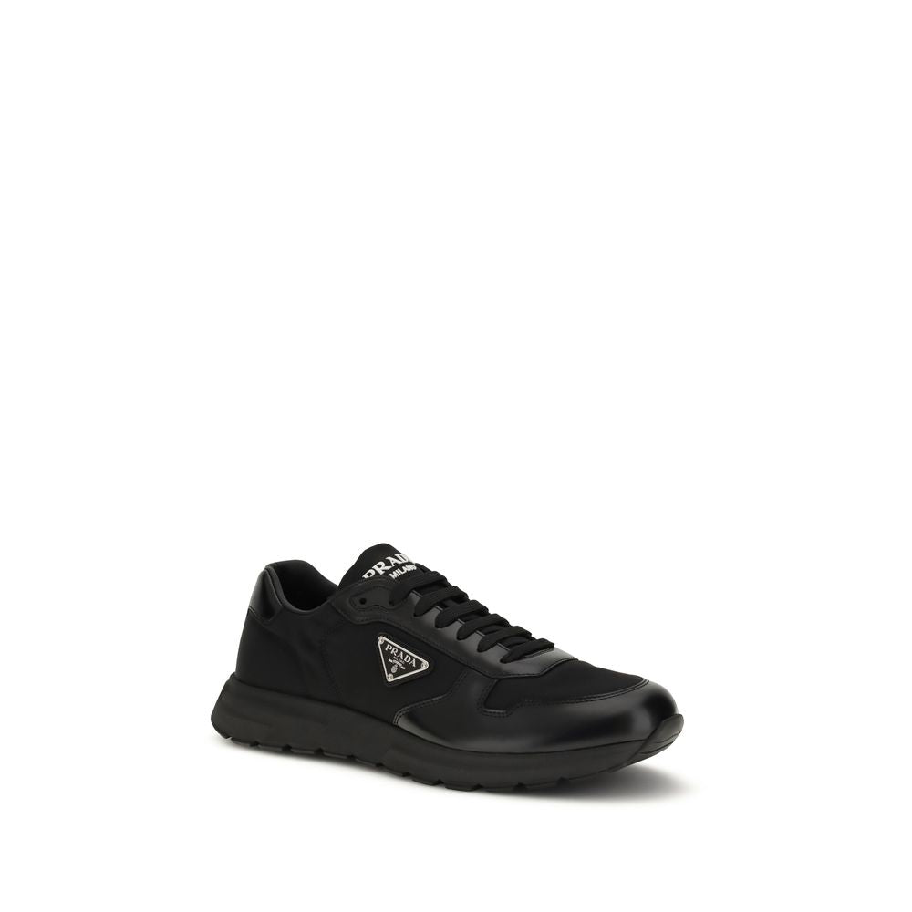 Black Recycled Polyamide Athletic Sneakers Prada