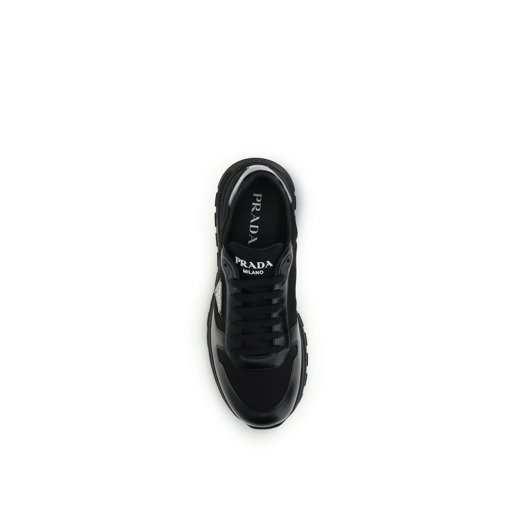 Black Recycled Polyamide Athletic Sneakers Prada