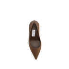 Brown Silk Pumps