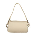 Beige Polyurethane Women's Bag