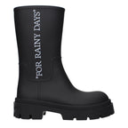 Black Cotton Ankle Boots Off-White