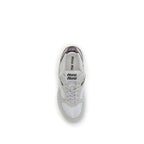 White Calf Leather Bos Taurus Athletic Sneakers Miu Miu