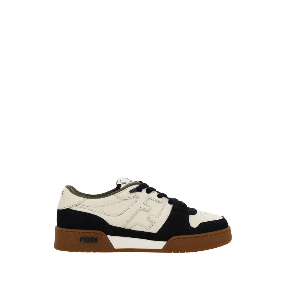 Black Calf Leather Bos Taurus Chunky Sneakers Fendi