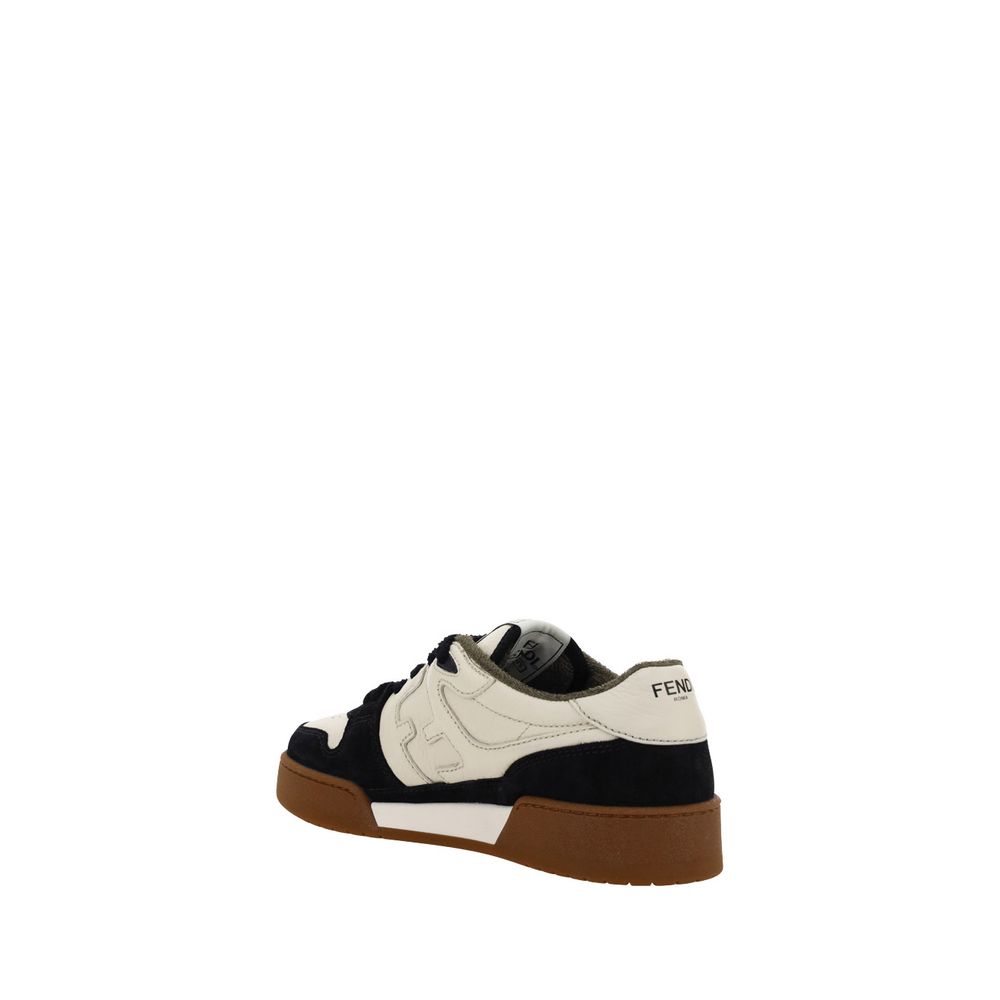 Black Calf Leather Bos Taurus Chunky Sneakers Fendi